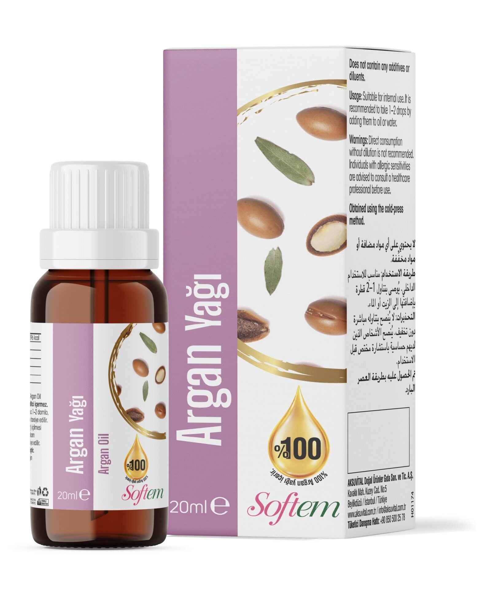 AksuVital Softem Argan Yağı 20 ml