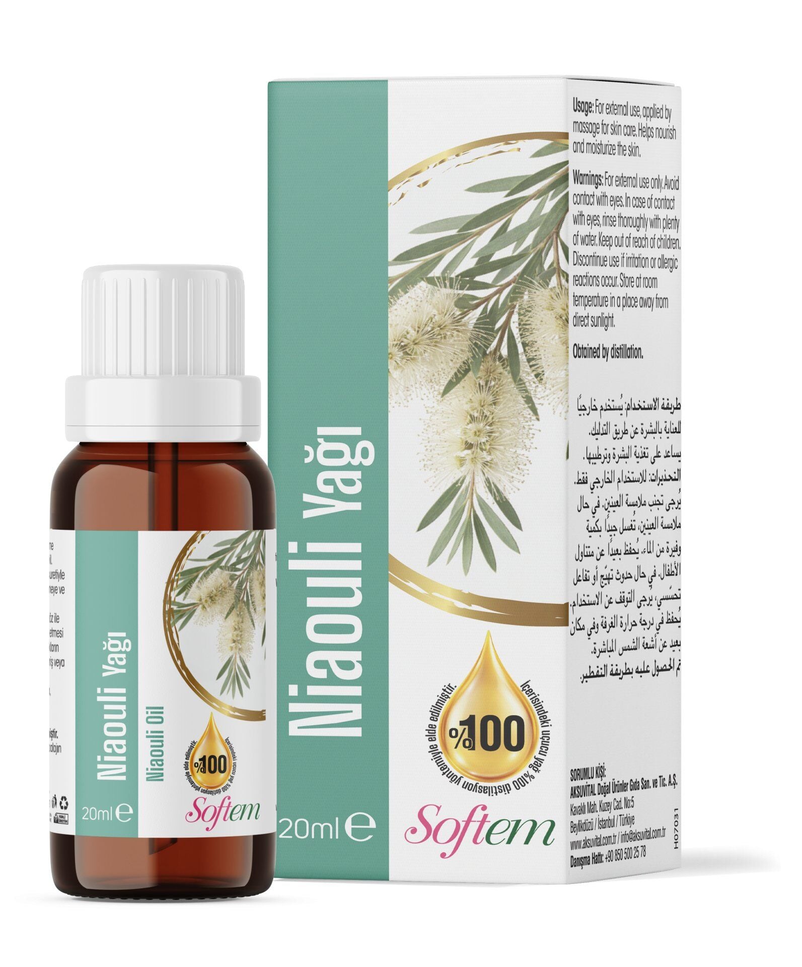 AksuVital Softem Niaouli Yağı 20 ml