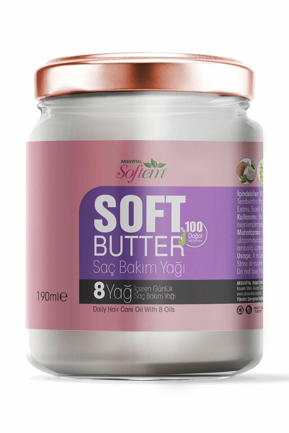 AksuVital Softem Soft Butter Saç Bakım Yağı 190ml