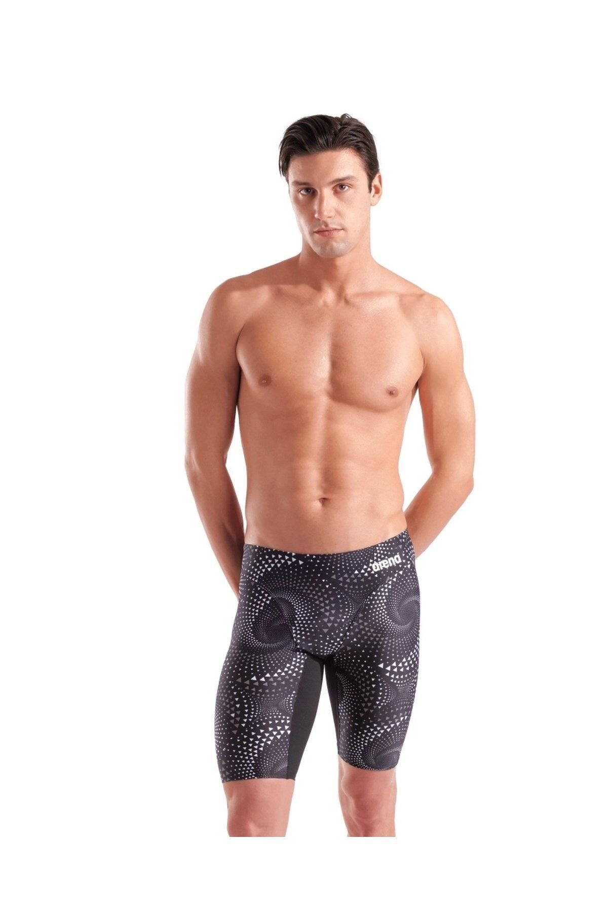 Arena Men's Fireflow Swim Jammer Erkek Yüzücü Jammer Mayo Siyah/Desenli 010159500