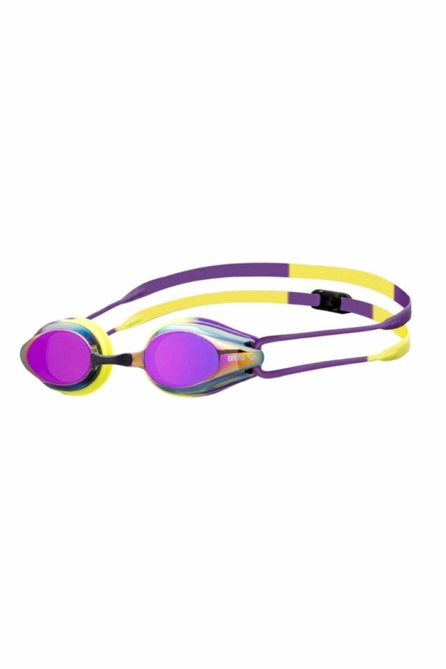 Arena Tracks Mirror Unisex Yüzücü Yarış Gözlüğü Sarı/Mor 92370110