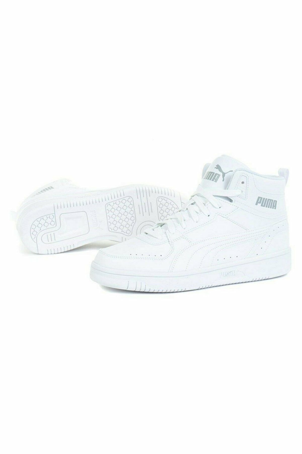 Puma Rebound JOY Puma-White Limestone Bilekli Erkek Spor Ayakkabı Beyaz 37476506