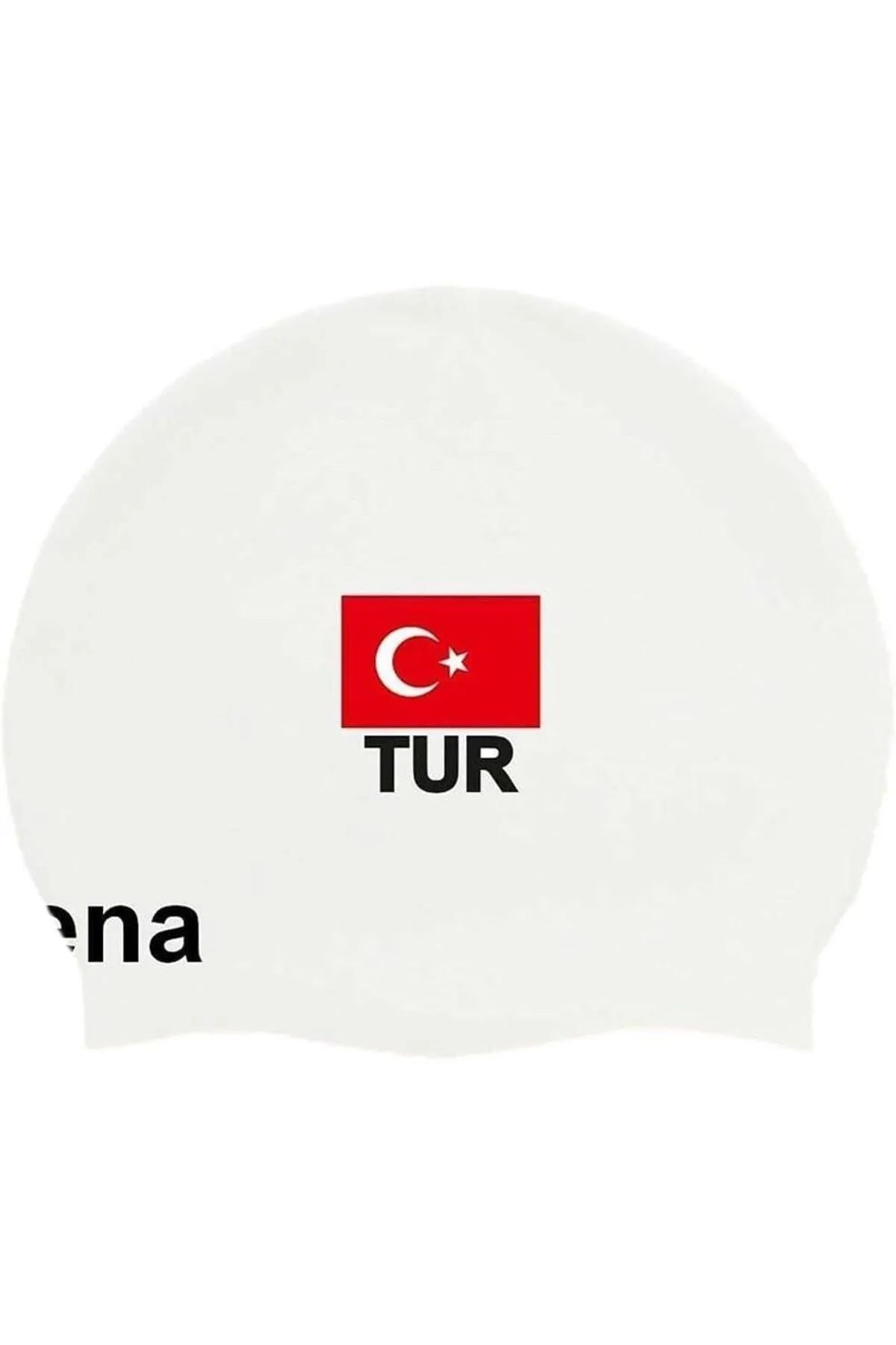 Arena Moulded Turkey Flag Beyaz Unisex Türk Bayrağı Yüzücü Bone 008109150