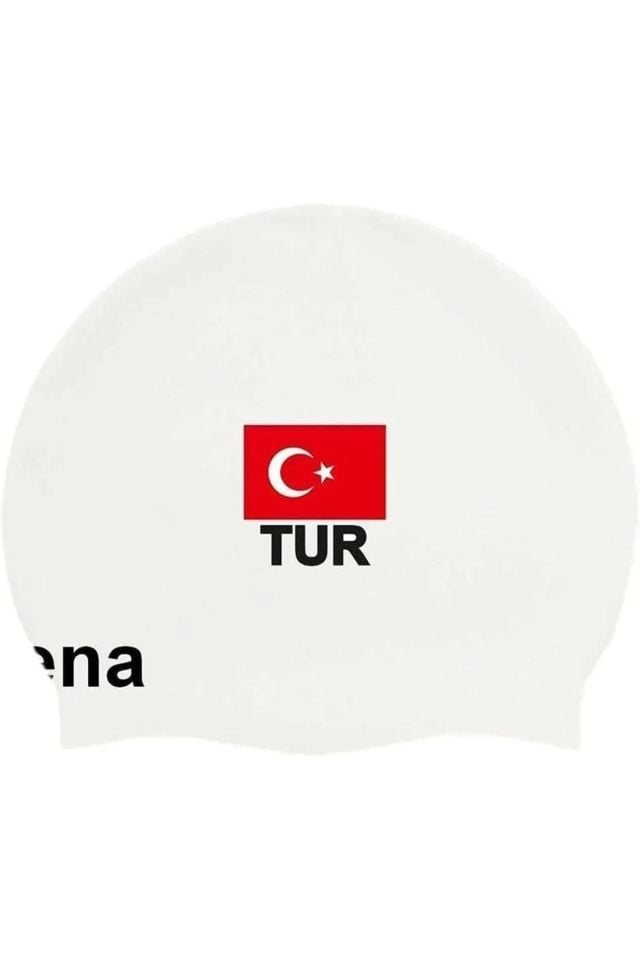 Arena Moulded Turkey Flag Beyaz Unisex Türk Bayrağı Yüzücü Bone 008109150