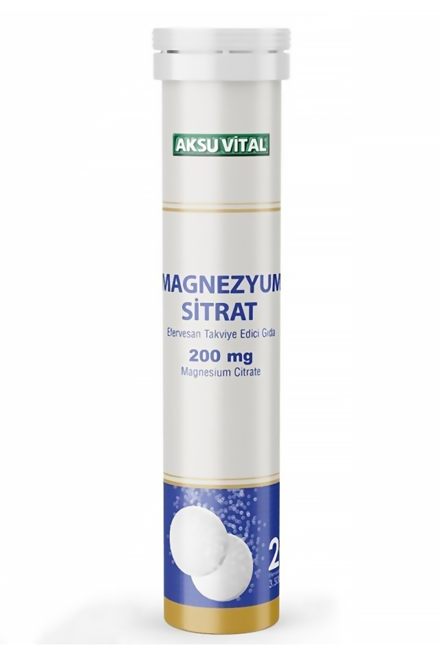 AksuVital Magnezyum Sitrat Efervesan 3500mg 20 Tablet