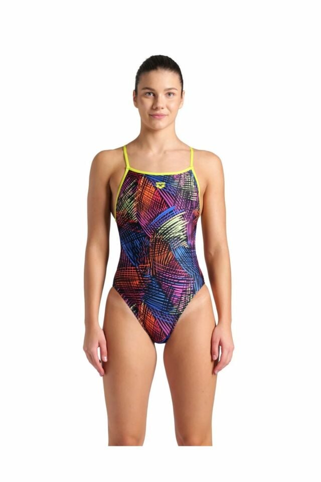 Arena Women's Energy Swimsuit Booster Back Bayan Yüzücü Mayo Renkli 008160650