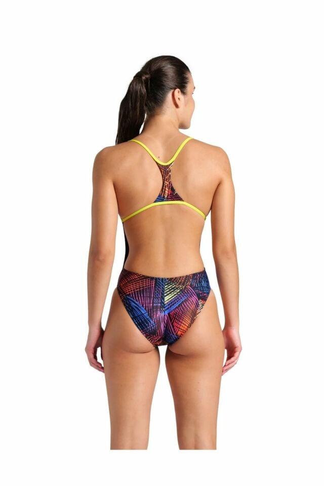 Arena Women's Energy Swimsuit Booster Back Bayan Yüzücü Mayo Renkli 008160650