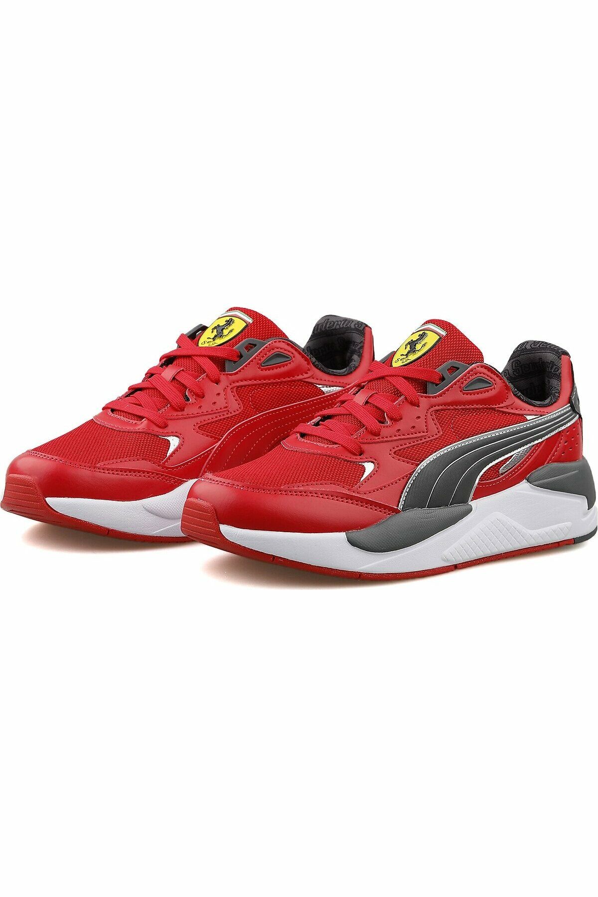 Puma Scuderia Ferrari X-Ray Speed Rosso Corsa Puma-Black Erkek Günlük Spor Ayakkabı Kırmızı 30765702 44.5