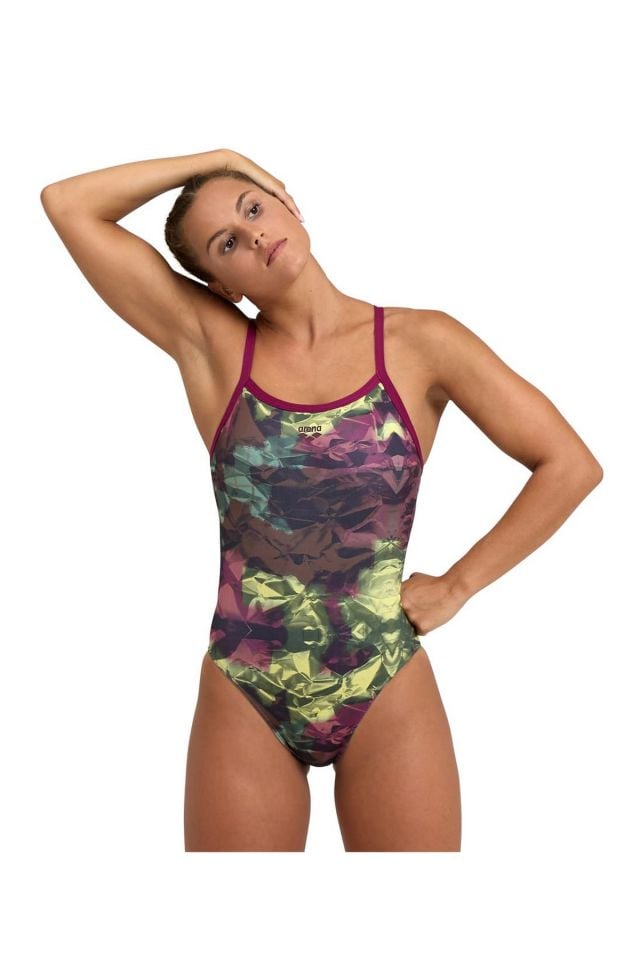 Arena Women's Arena Hero Camo Swimsuit Challenge Back Bayan Yüzücü Mayo 005915450
