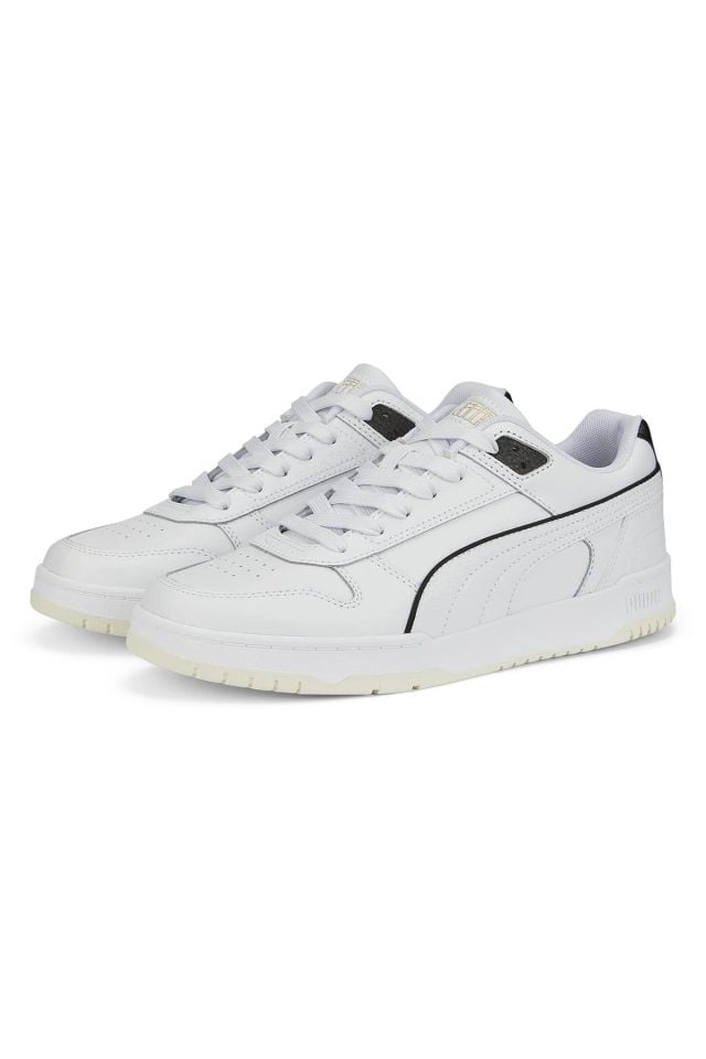 Puma RBD Game Low Puma-White Puma-Black Puma Team Gold Erkek Spor Ayakkabı Beyaz 38637301