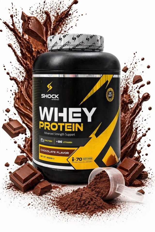 Shock Nutrition Whey Protein Çikolata Aromalı 2240g 70 Servis