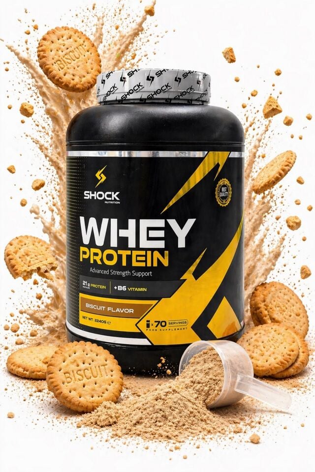 Shock Nutrition Whey Protein Bisküvi Aromalı 2240g 70 Servis