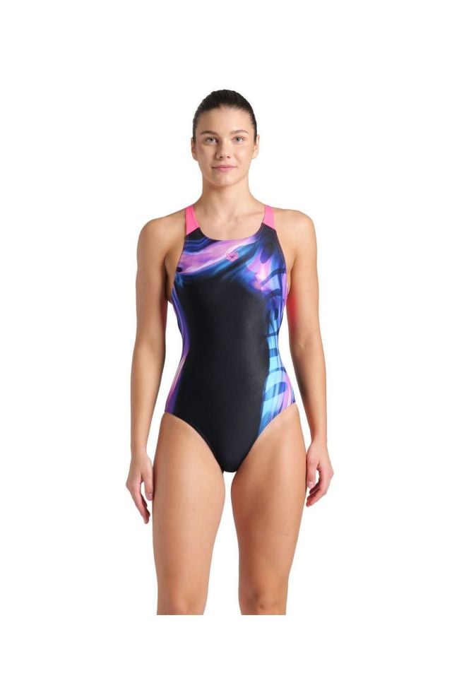 Arena Women's Dreamhline Swimsuit V Back Bayan 38 Beden Yüzücü Mayo Siyah 008328500-38