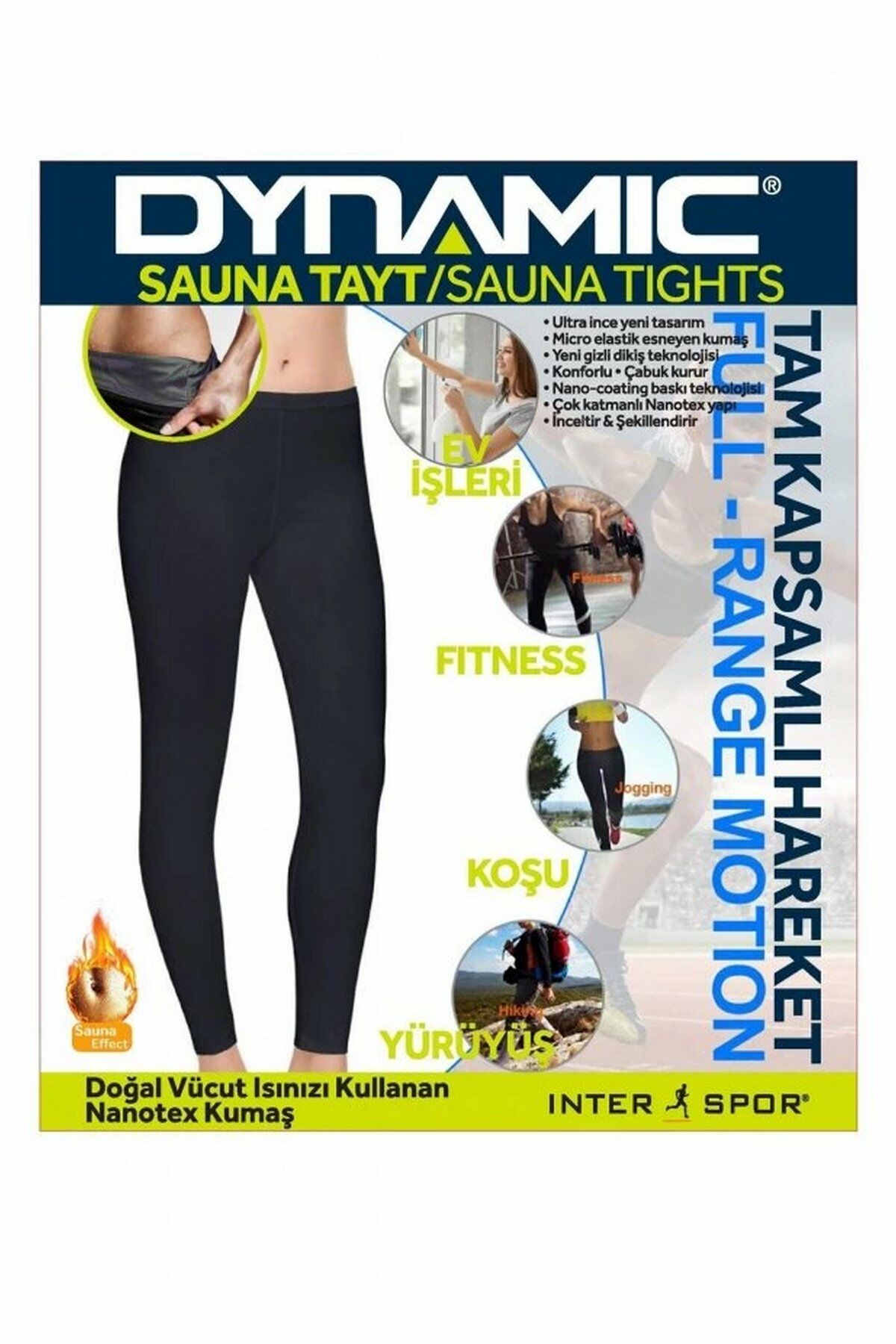 Dynamic Ultra İnce Bayan Sauna Tayt Siyah L/XL