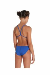 Arena Girl's Team Swimsuit Challenge Solid Kız Çocuk Yüzücü Mayo Mavi 004765720 14-15