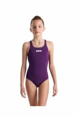 Arena Girl's Team Swimsuit Swim Pro Solid Kız Çocuk Yüzücü Mayo Mor 004762911 8-9