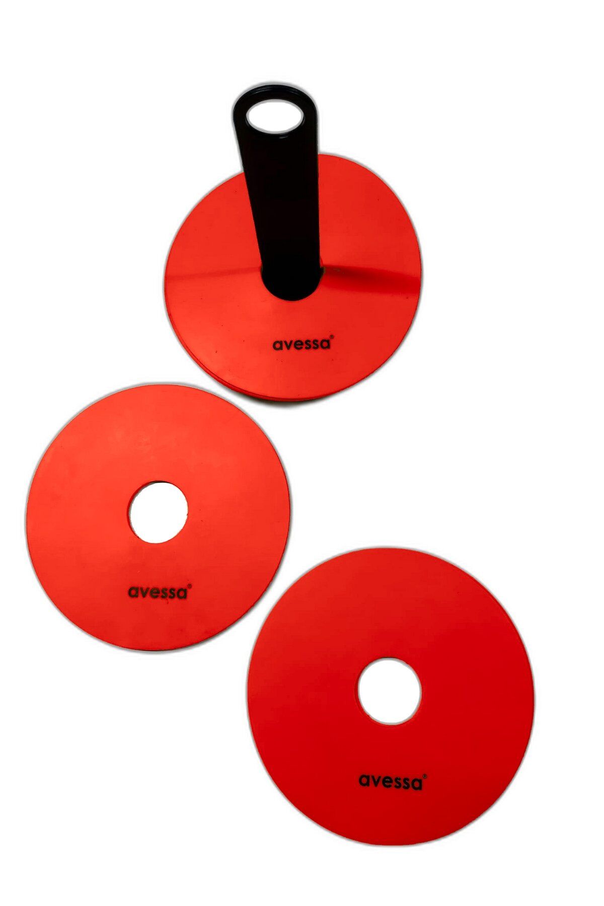 Avessa CNK-86 Kauçuk Antrenman Çanak Disk Kırmızı 10'lu Paket