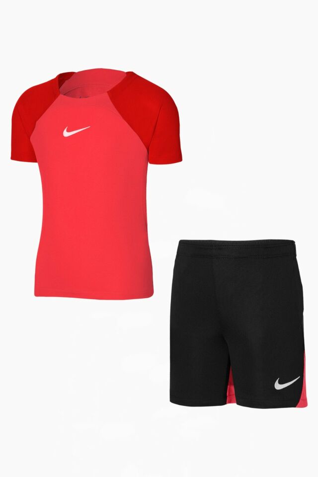Nike Dri-Fit Academy Pro Unisex Çocuk Sport Şort Tişört Takım Turuncu/Kırmızı DH9484-635 S