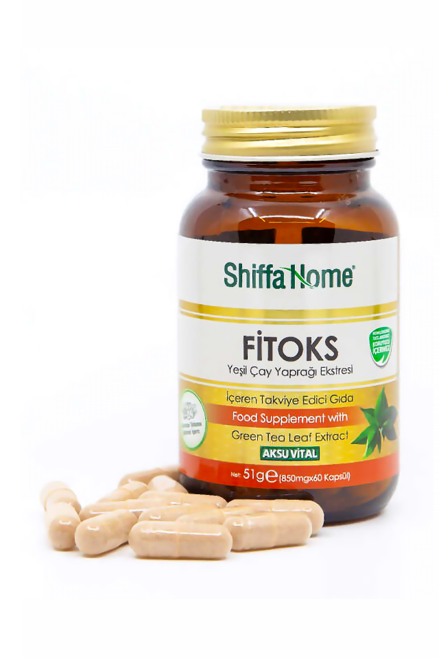 AksuVital Shiffa Home Fitoks Yeşil Çay Yaprağı Ekstresi 850mg 60 Kapsül