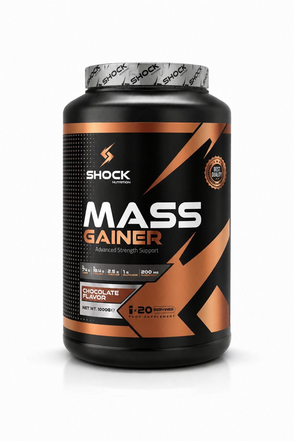 Shock Nutrition Mass Gainer Çikolata Aromalı 1000g 20 Servis
