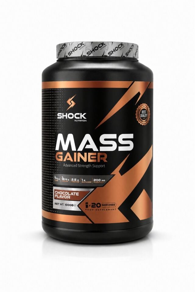 Shock Nutrition Mass Gainer Çikolata Aromalı 1000g 20 Servis