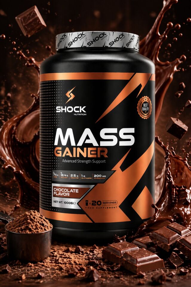 Shock Nutrition Mass Gainer Çikolata Aromalı 1000g 20 Servis