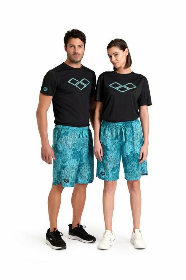 Arena Team Bermuda Panel Allover Unisex Bermuda Şort Mavi/Desenli 007356810 XL