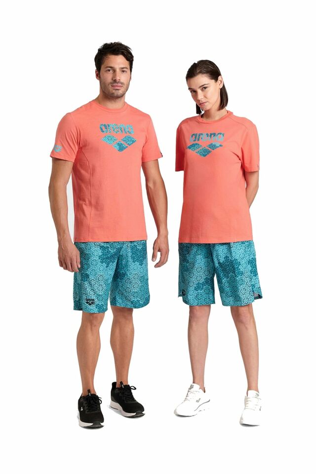 Arena Logo T-Shirt Cotton Unisex Pamuklu Penye Tişört XXL Beden Kırmızı 005336980-2XL