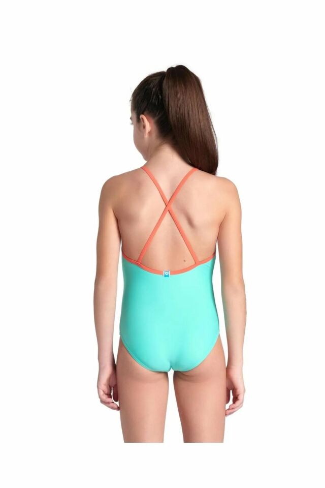 Arena Girls' Essentials Swimsuit One Piece Kız Çocuk Yüzücü Mayo 14-15 Yaş Mavi 007327800-14-15