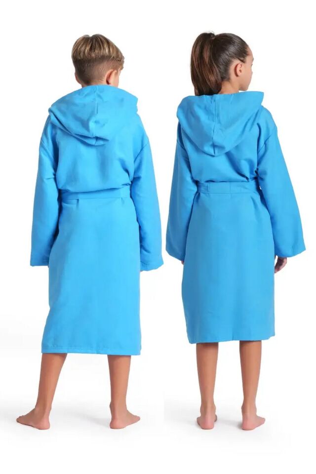 Arena Zeal Robe Jr Unisex Çocuk Havuz Deniz Yüzücü Bornozu Mavi 009042810 12-13