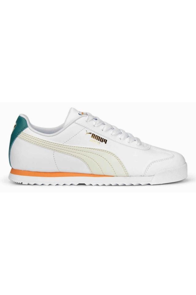 Puma Roma Basic+ Pristine Puma-White Orange Erkek Günlük Spor Ayakkabı 36957146