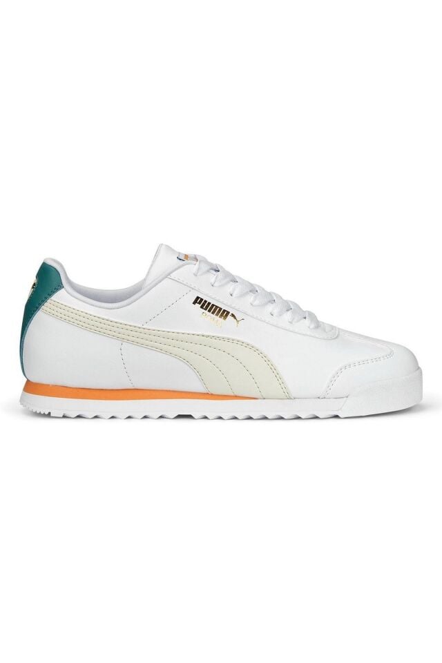 Puma Roma Basic+ Pristine Puma-White Orange Erkek Günlük Spor Ayakkabı 36957146