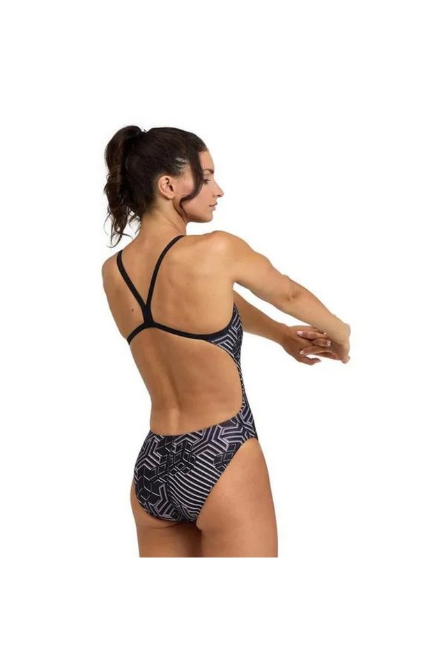 Arena Women's Kikko Pro SwimSuit Challenge Back Bayan Yüzücü Mayo Siyah 005902550