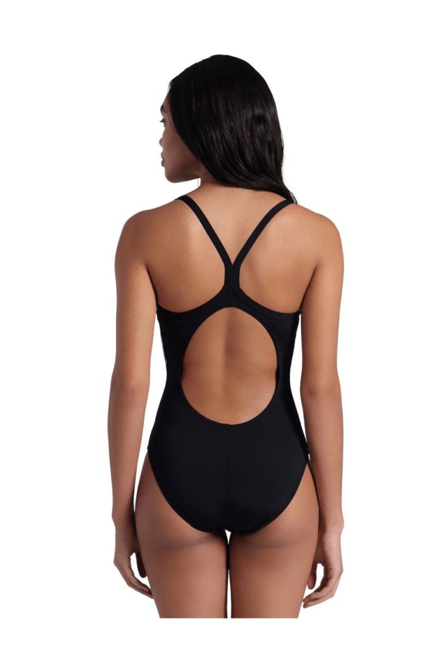 Arena Women's Surfs Up Lightdrop Back Swimsuit Bayan Yüzücü Mayo 38 Beden Siyah 007224850-38