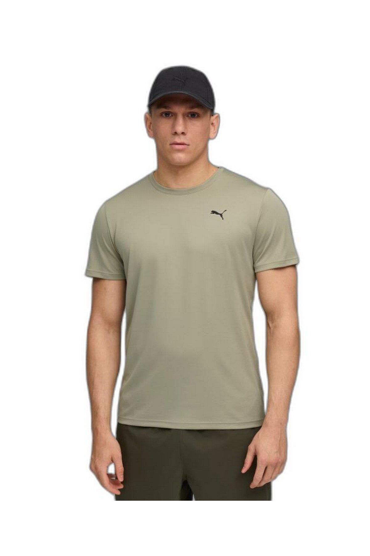 Puma M Tad Ess Poly Texture Tee Erkek Spor K.Kol Tişört Bej Rengi 52715582