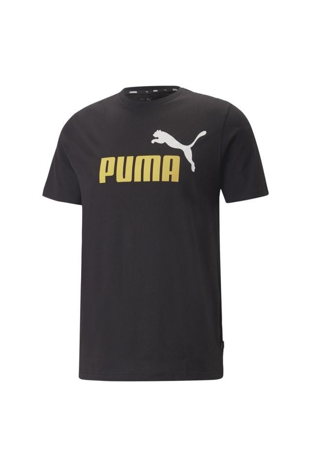 Puma Ess+ 2 Col Puma Logo Tee Erkek T-Shirt Siyah 58675991