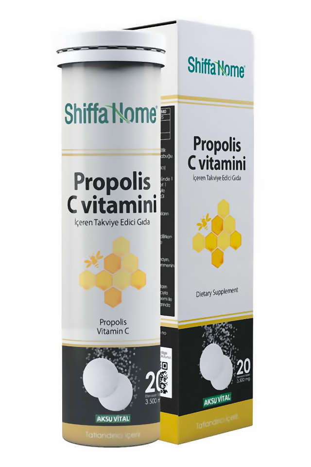 AksuVital Shiffa Home C Vitaminli Propolis Efervesan 3500mg 20 Tablet