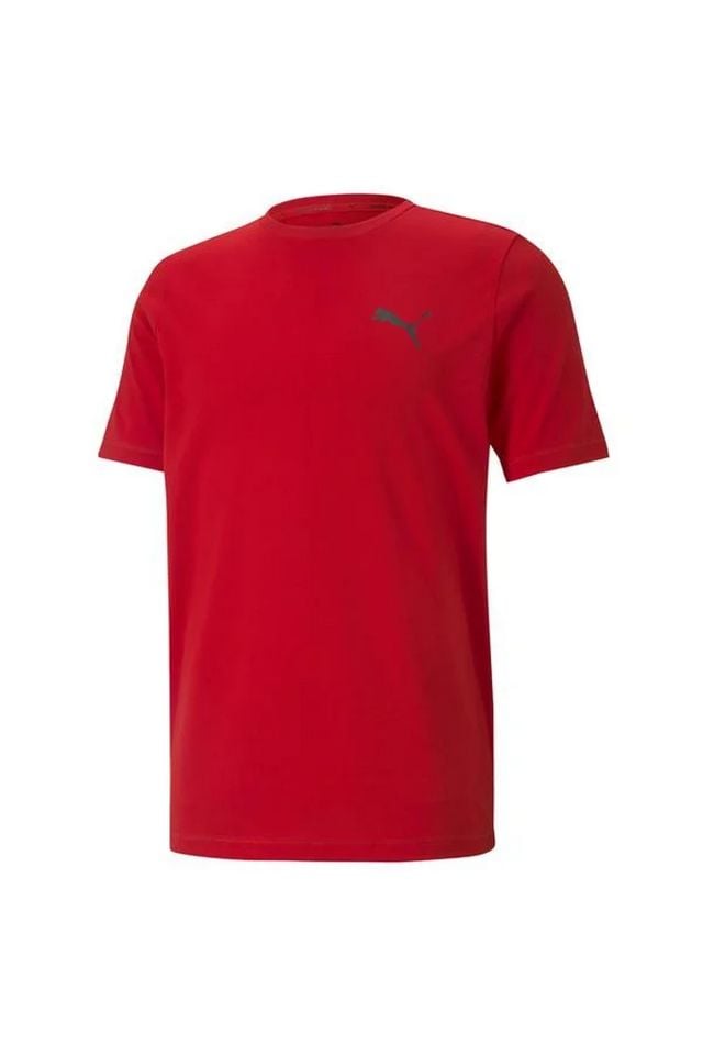 Puma Active Small Logo Tee High Risk Red Erkek Tişört Kırmızı 58672511