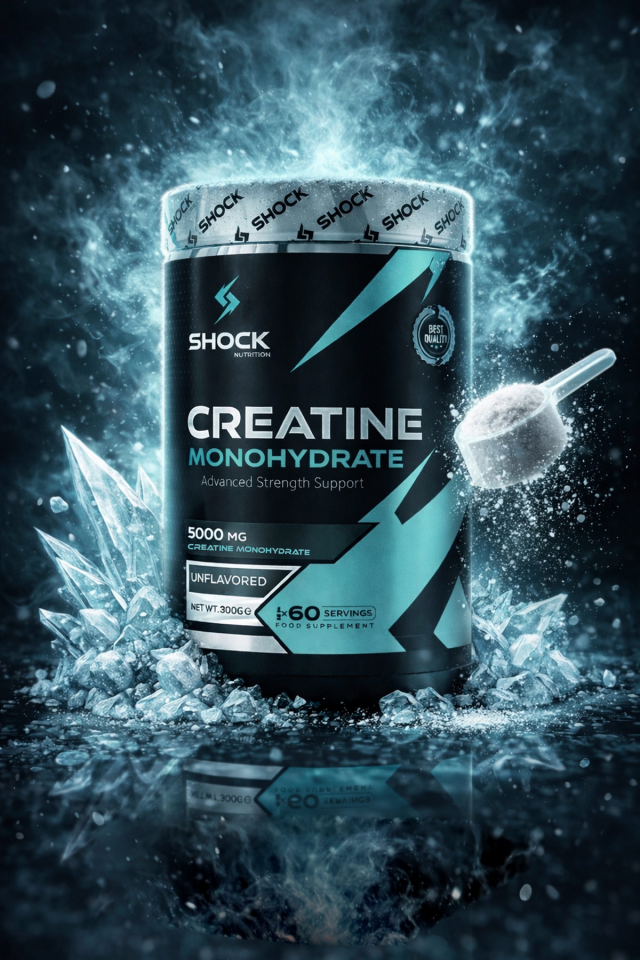 Shock Nutrition Creatine Monohydrate Aromasız 300g 60 Servis