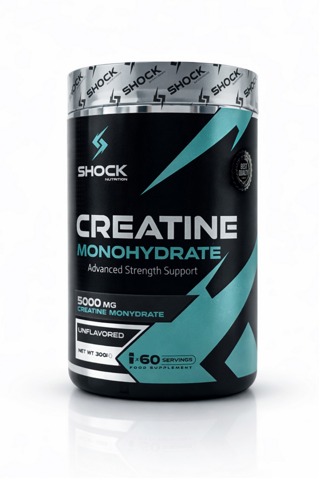 Shock Nutrition Creatine Monohydrate Aromasız 300g 60 Servis