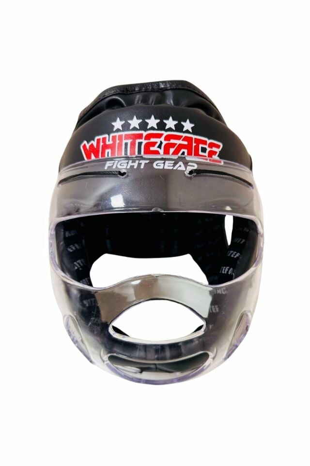 Whiteface Yüz Korumalı Boks Kaskı Siyah