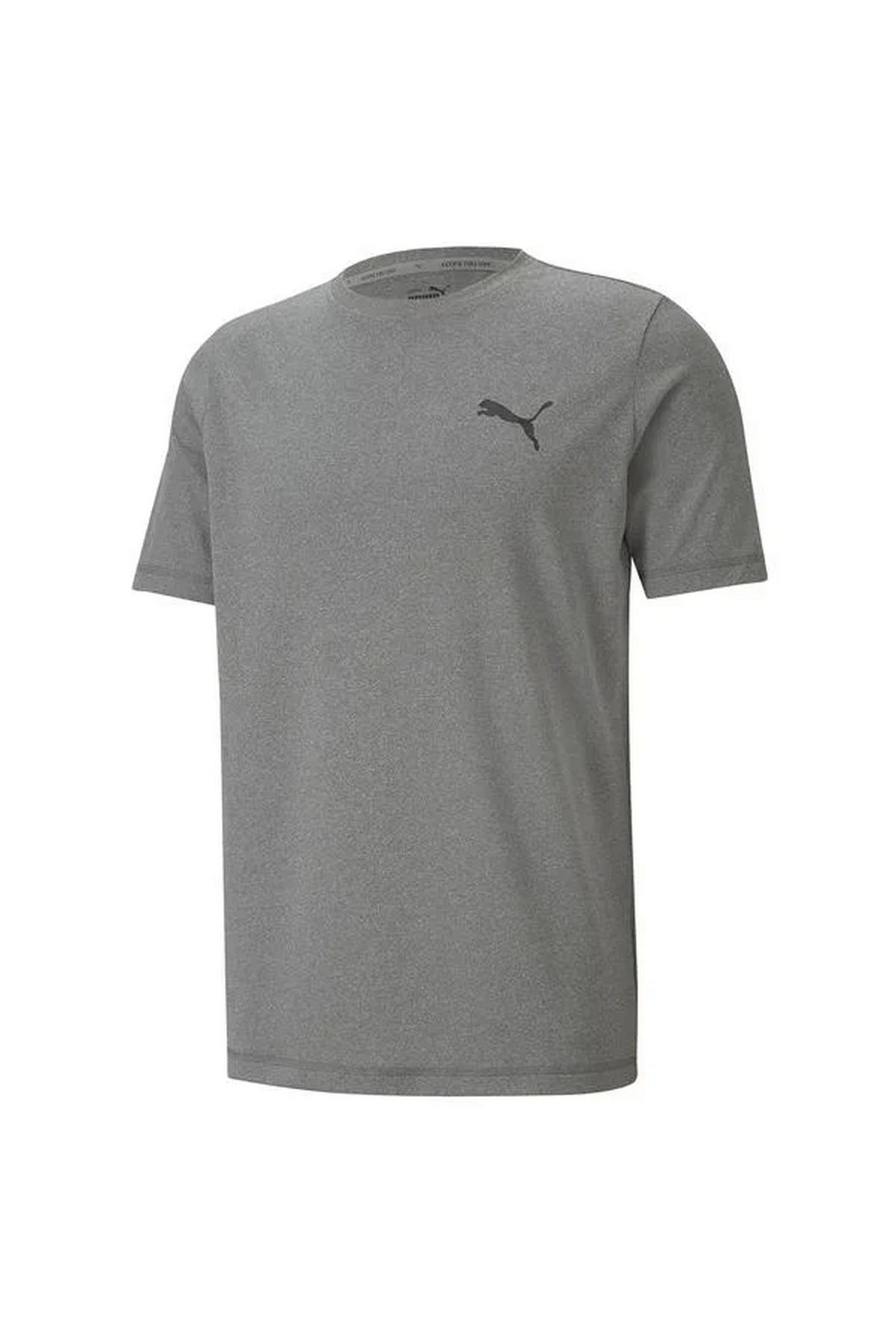 Puma Active Small Logo Tee Gray Erkek Günlük Kullanım Tişört Gri M Beden 58672509