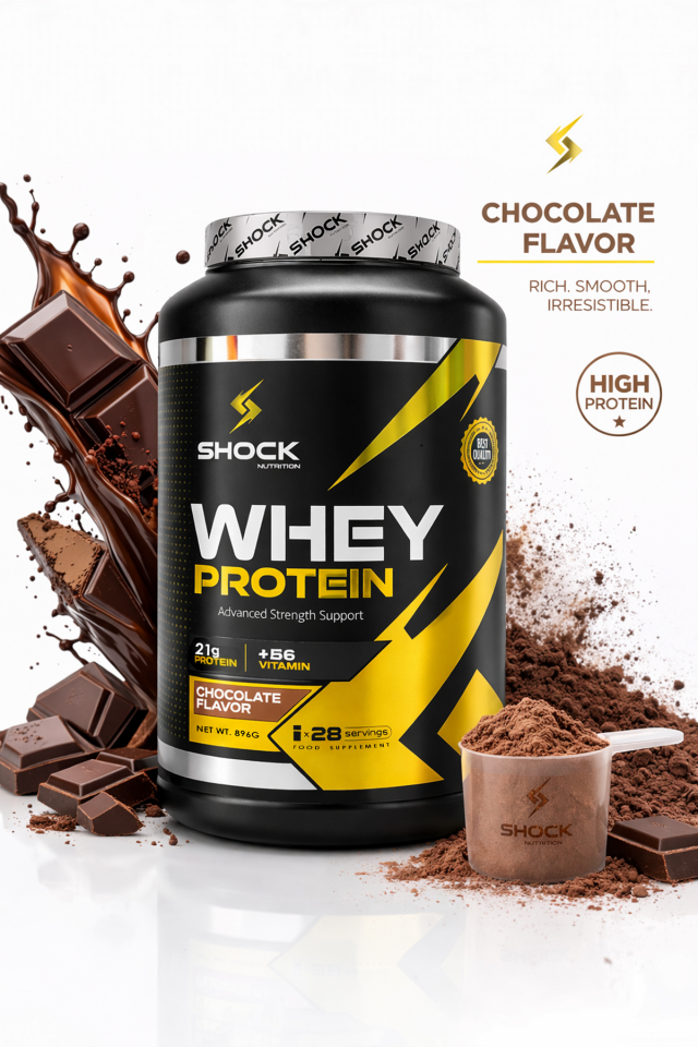 Shock Nutrition Whey Protein Çikolata Aromalı 896g 28 Servis