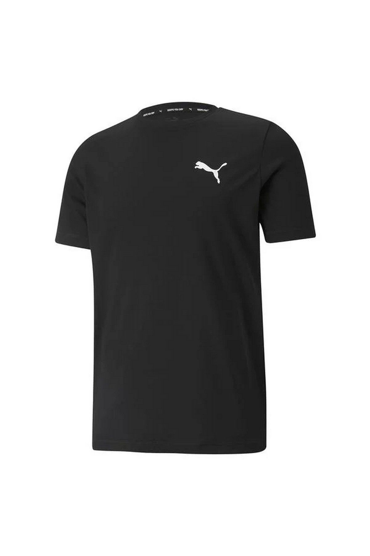 Puma Active Small Logo Tee Black Erkek Tişört Siyah 58672501 XL