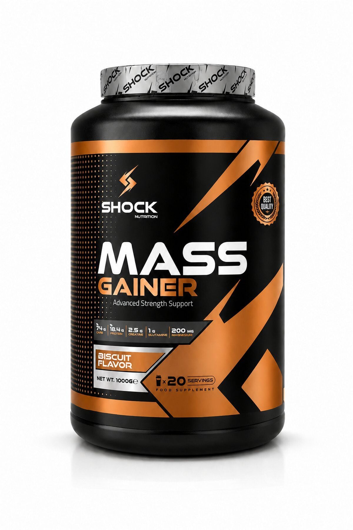Shock Nutrition Mass Gainer Bisküvi Aromalı 1000g 20 Servis