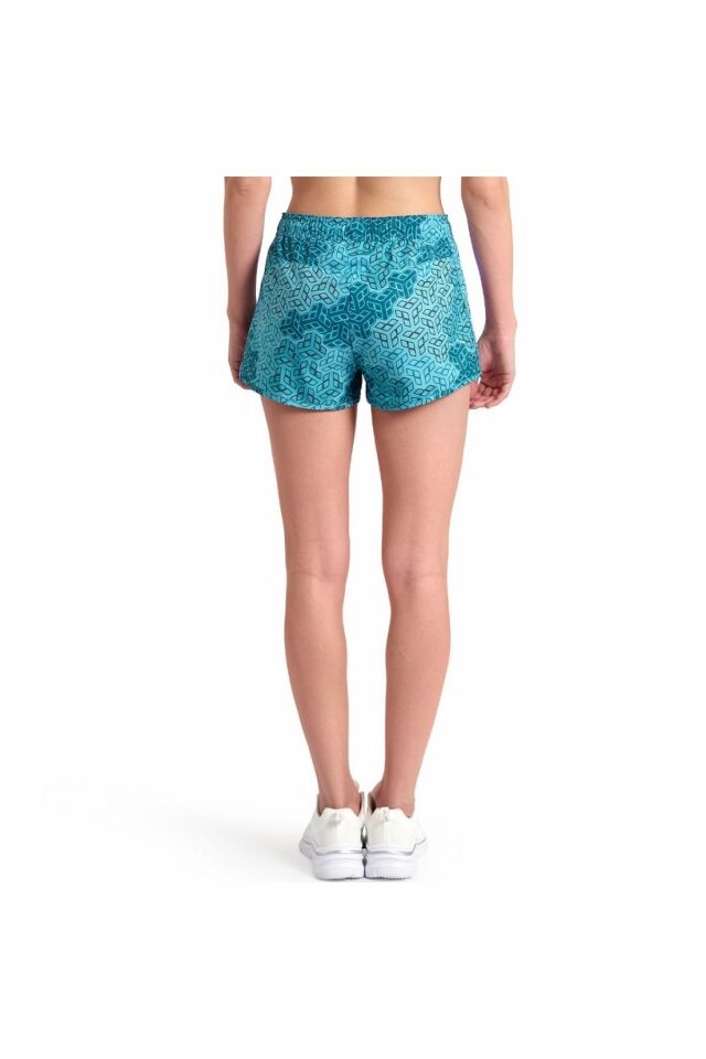 Arena Women's Team Short Allover Bayan Swim Stil Şort Mavi/Desenli 007355810