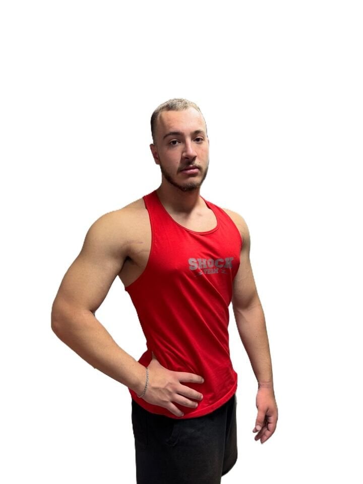Shock Team Unisex Spor Antrenman Atlet Kırmızı XL