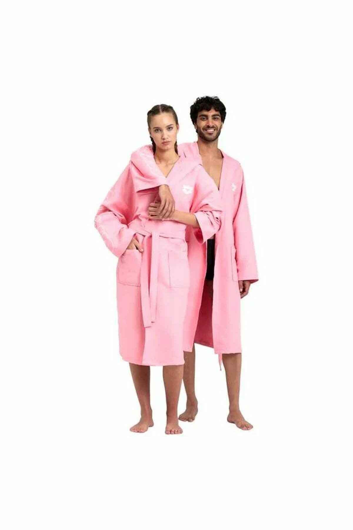 Arena Zeal Plus Unisex Bayan Erkek Antrenman Bornoz Pembe 005308301 XL