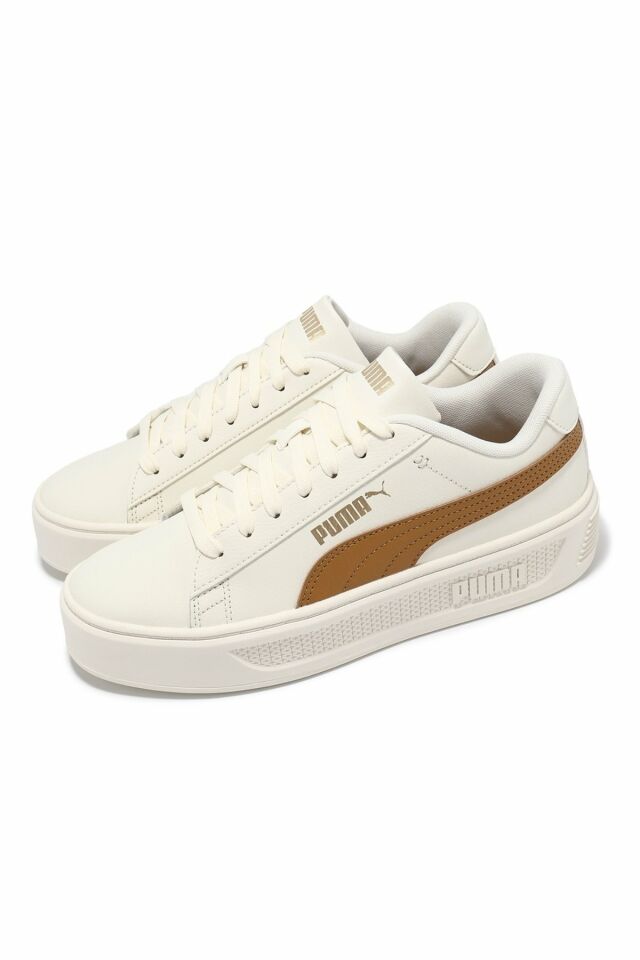 Puma Smash Platform v3 Sport Style Bayan Günlük Spor Ayakkabı Bej 39075812 39