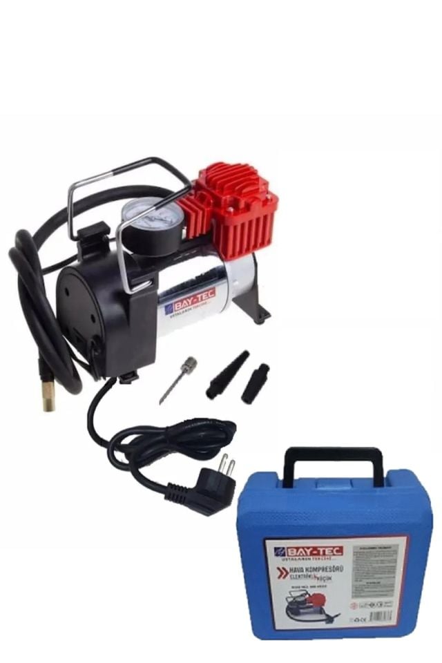 BAY-TEC MK-4920 Bisiklet Araba Lastik Şişirme Elektrikli Kompresör 220v Giriş